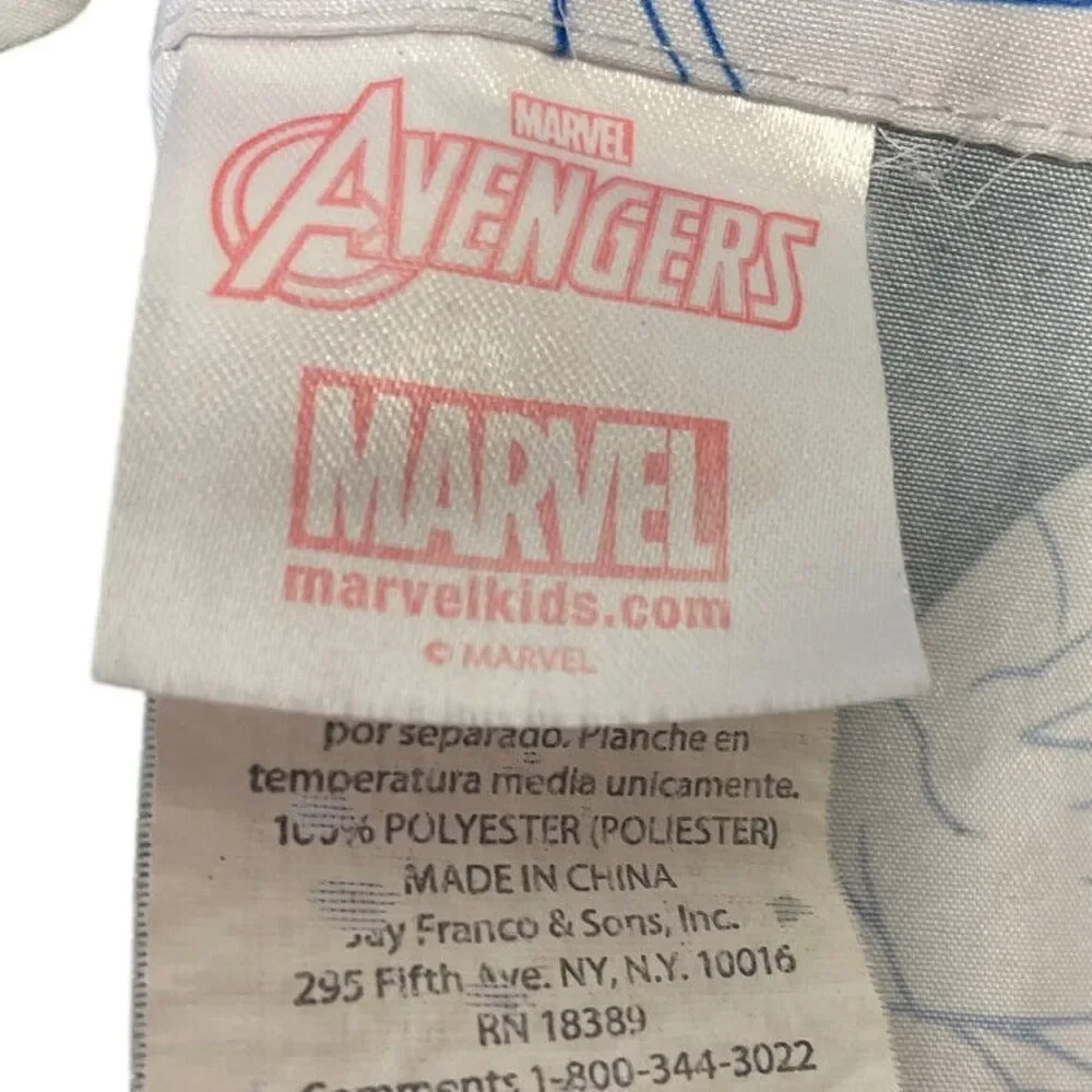 Marvel Avengers 100% Polyester Hulk Capt America Flash Thor Full Flat Bed Sheet